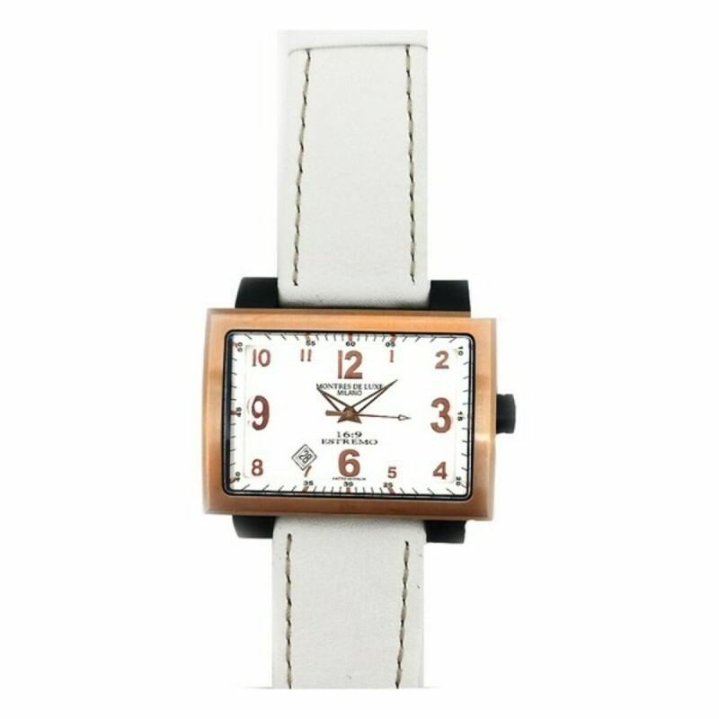 Relógio feminino Montres de Luxe 091691WH-GOLD (Ø 42 mm)