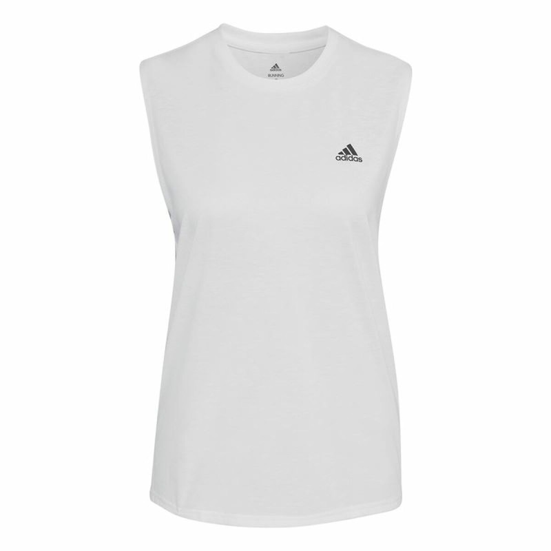 T-Shirt para Mulher sem Mangas Adidas Muscle Run Icons Branco