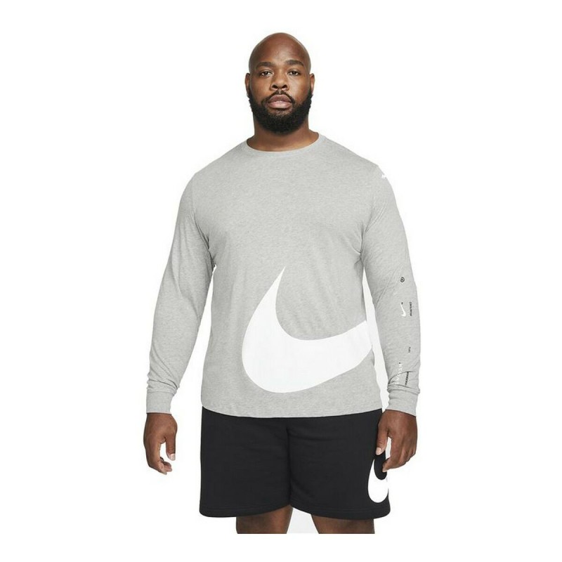 Camisola de Manga Comprida Homem Nike Sportswear Cinzento claro