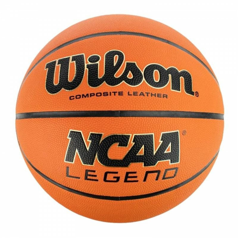 Bola de Basquetebol Wilson NCAA Legend Branco Laranja Pele Couro Sintético 7