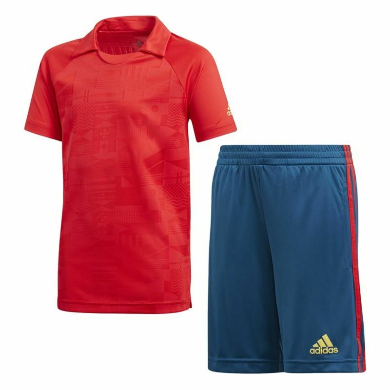 Fato de Treino Infantil Adidas Originals Azul Futebol Vermelho
