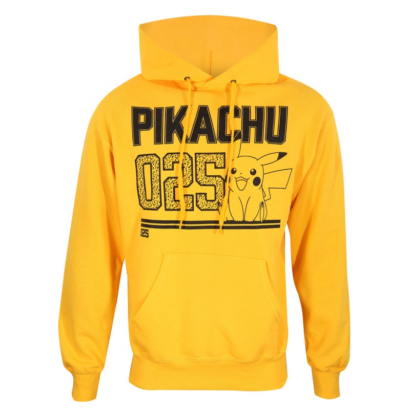 Polar com Capuz Unissexo Pokémon Picachu Line Art Amarelo