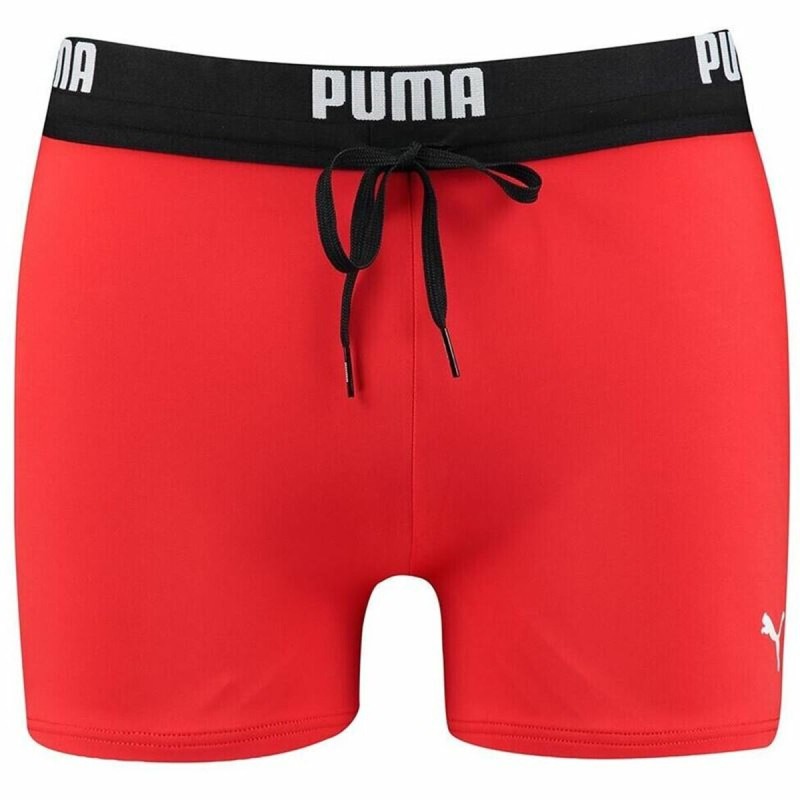Calção de Banho Homem Puma Logo Swim Trunk Boxer Vermelho