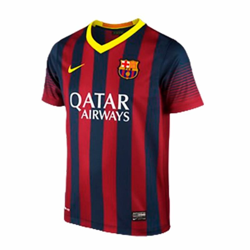 T-Shirt de Futebol para Crianças Qatar Nike FC. Barcelona 2014 Vermelho